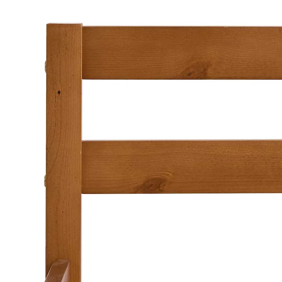 Cadre de lit sans matelas marron miel pin massif 160x200 cm - 5