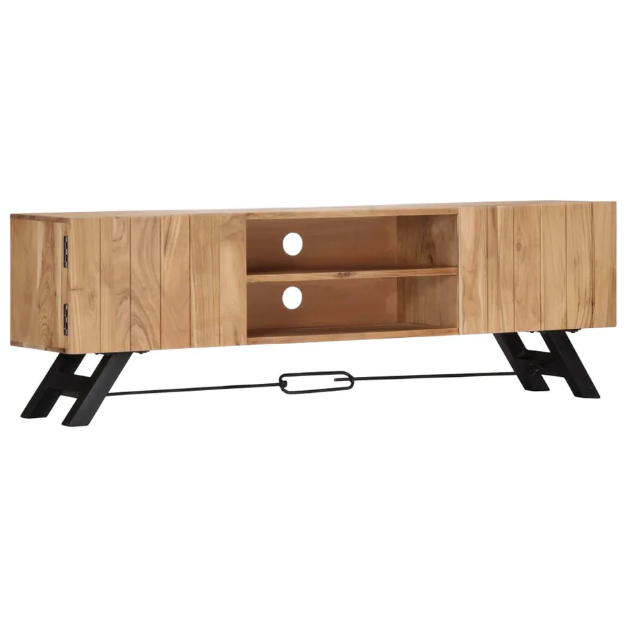 Meuble TV 140x30x45 cm Bois d'acacia massif - 11