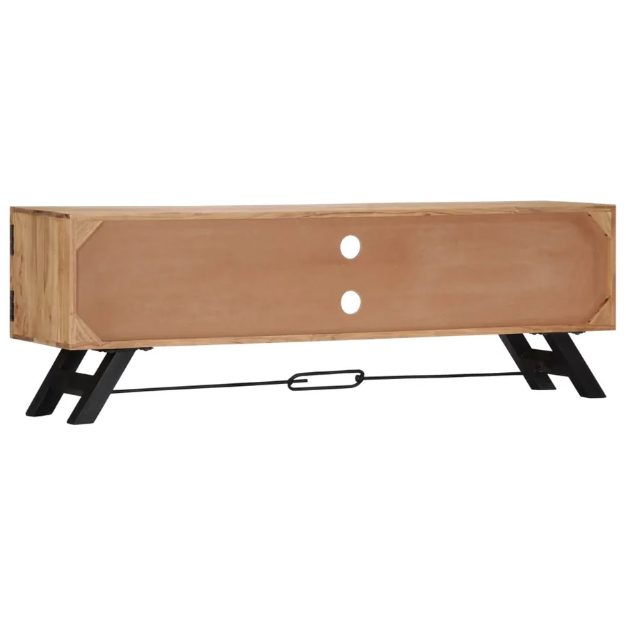 Meuble TV 140x30x45 cm Bois d'acacia massif - 3