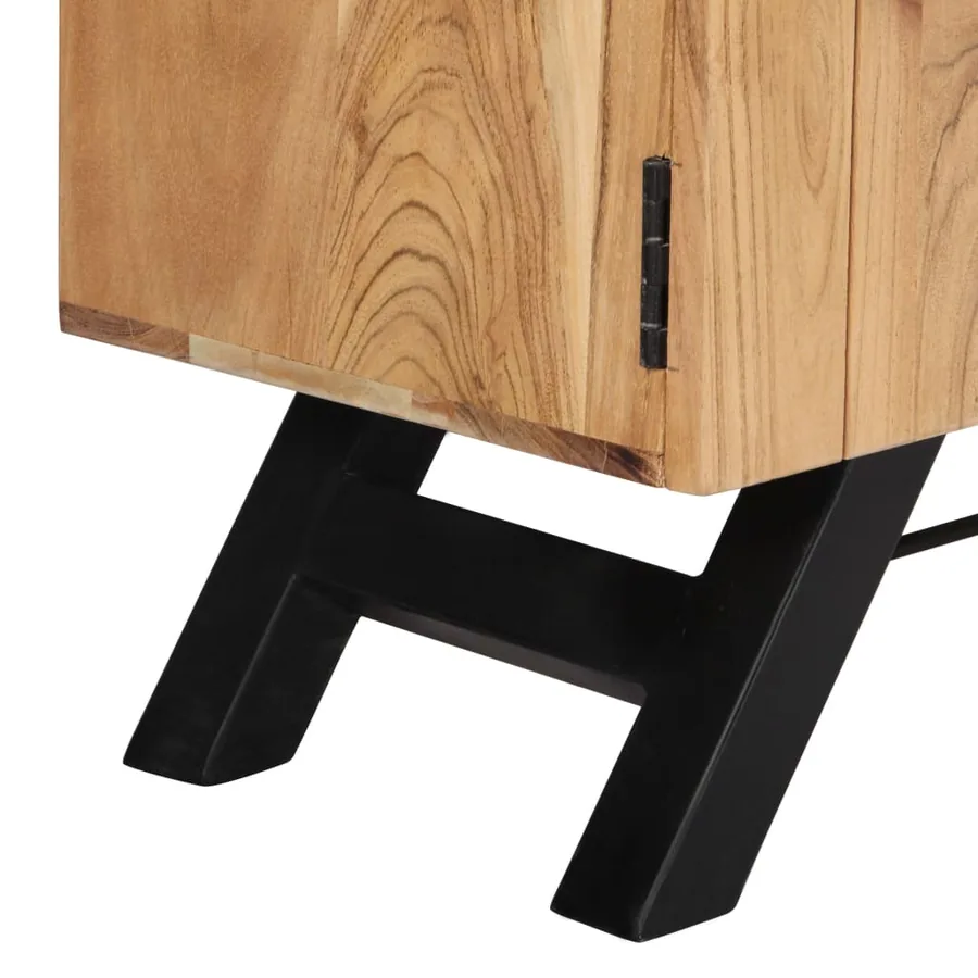 Meuble TV 140x30x45 cm Bois d'acacia massif - 6