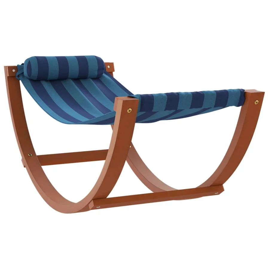 Hamac à bascule pour enfants rayure bleue tissu - 2
