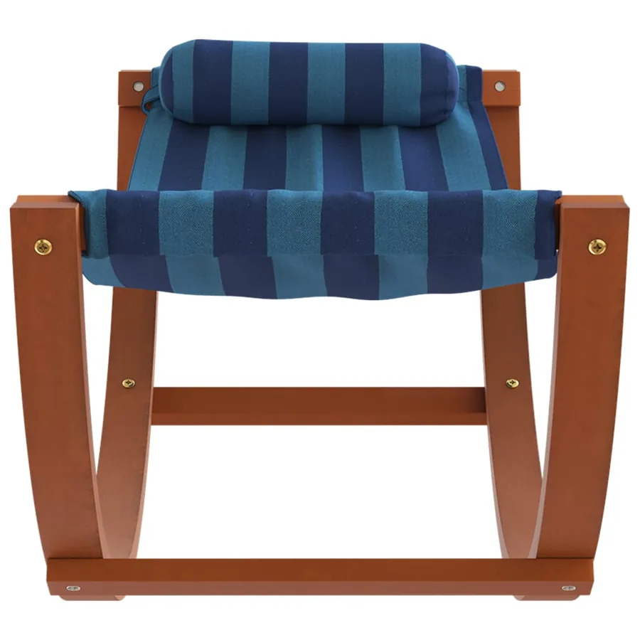 Hamac à bascule pour enfants rayure bleue tissu - 3