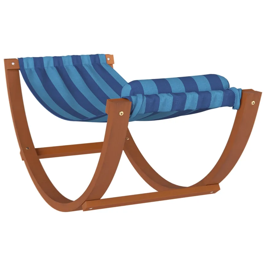 Hamac à bascule pour enfants rayure bleue tissu - 5