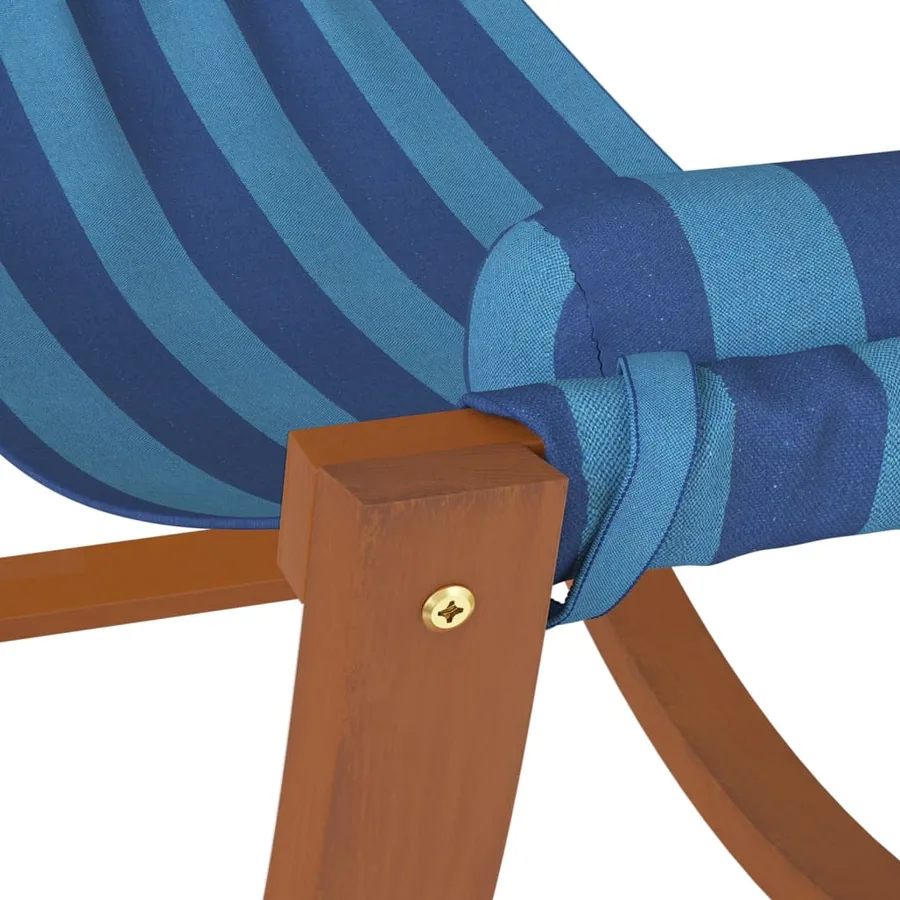 Hamac à bascule pour enfants rayure bleue tissu - 6