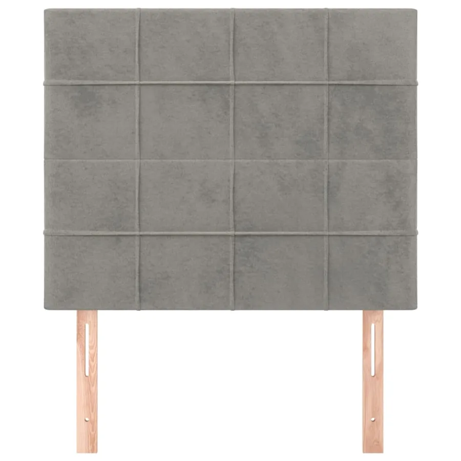 Tête de lit Gris clair 80x5x118/128 cm Velours - 3