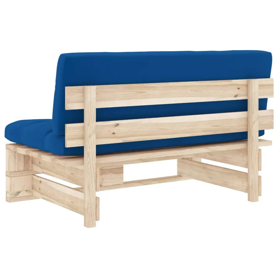 Canapé central palette de jardin bois de pin imprégné - 5