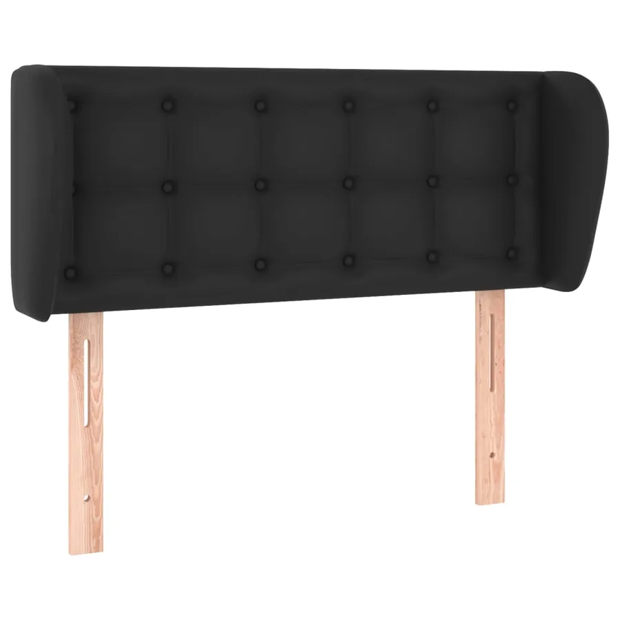 Tête de lit avec oreilles Noir 83x23x78/88 cm Similicuir - 2