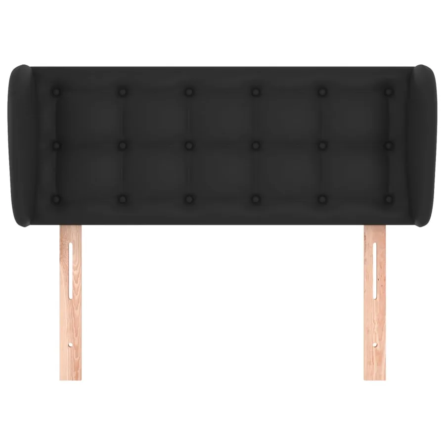 Tête de lit avec oreilles Noir 103x23x78/88 cm Similicuir - 3
