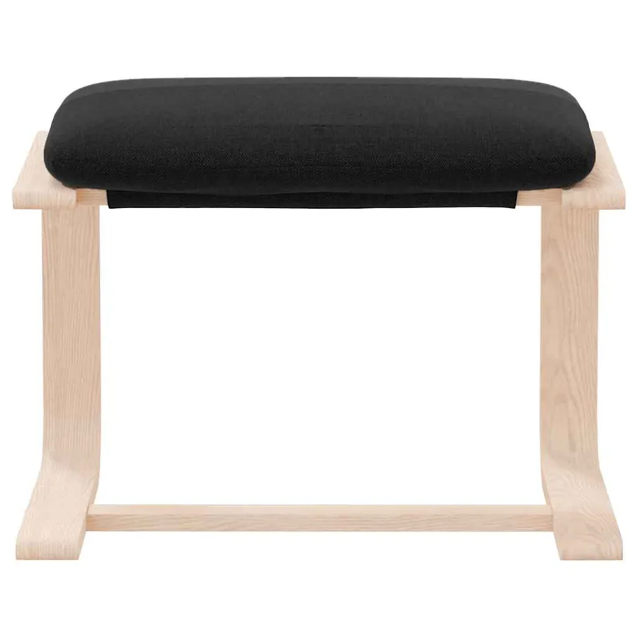Repose-pied Noir 51x41x40 cm Tissu - 4