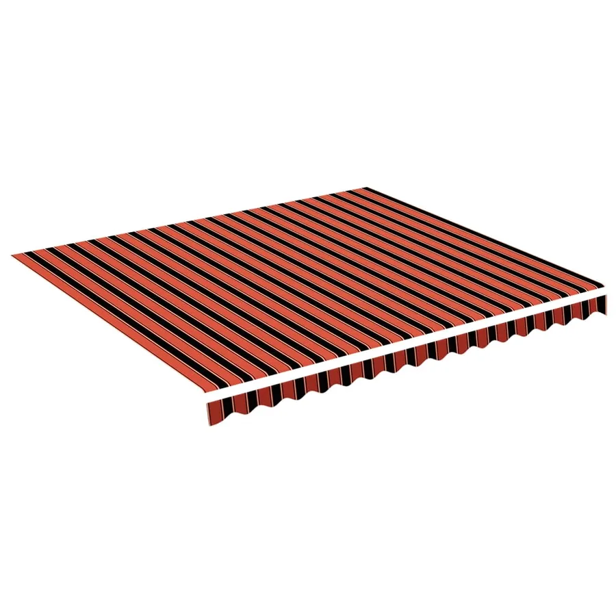 Tissu de remplacement pour auvent orange et marron 4x3,5 m polyester - 2