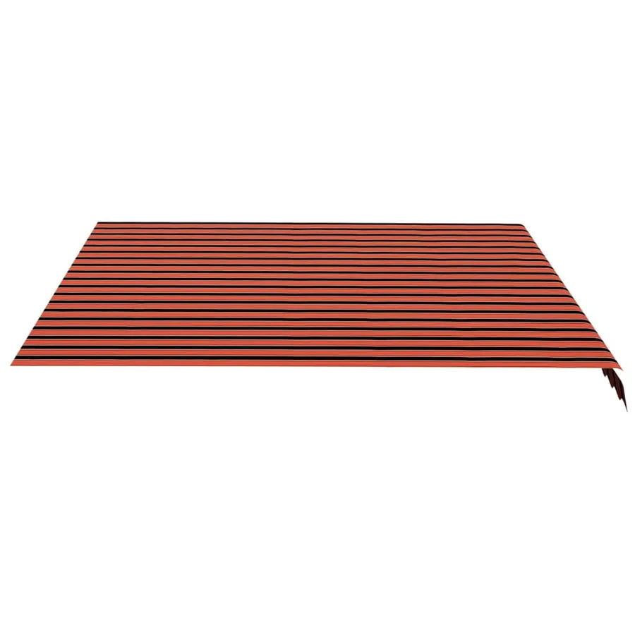 Tissu de remplacement pour auvent orange et marron 4x3,5 m polyester - 3