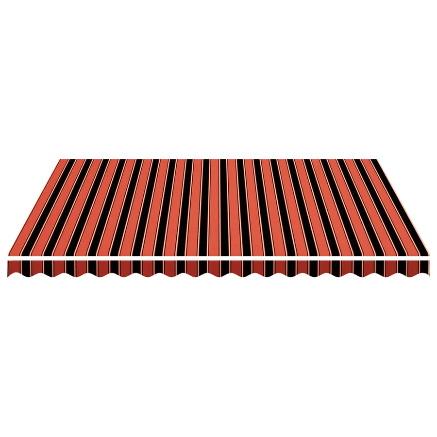 Tissu de remplacement pour auvent orange et marron 4x3,5 m polyester - 4