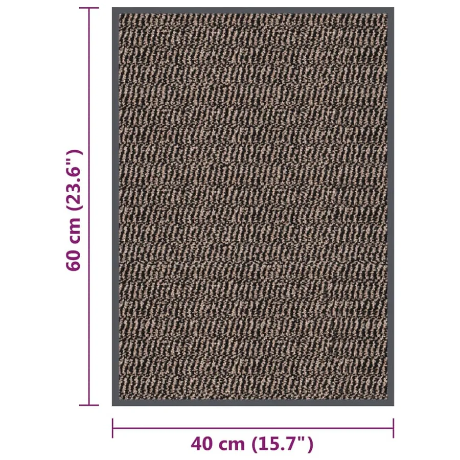 Paillasson touffeté 40x60 cm Marron foncé - 5