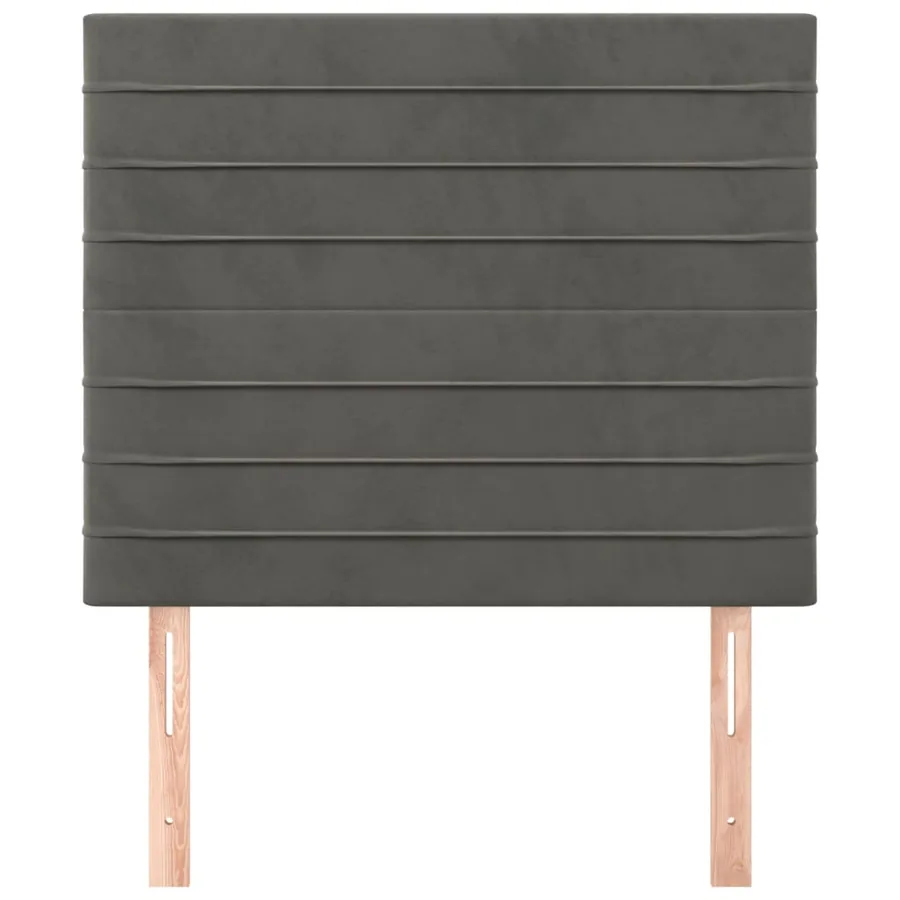 Tête de lit Gris foncé 90x5x118/128 cm Velours - 3