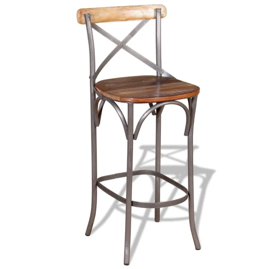 Tabouret de bar Bois de récupération massif - 2