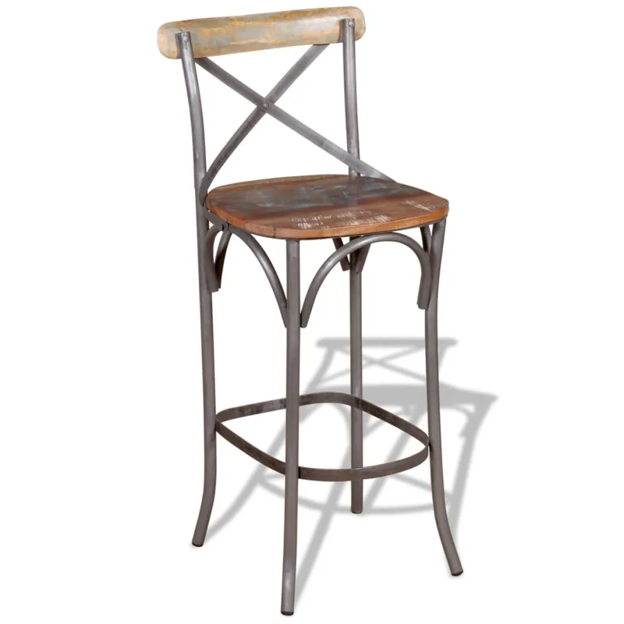 Tabouret de bar Bois de récupération massif - 5