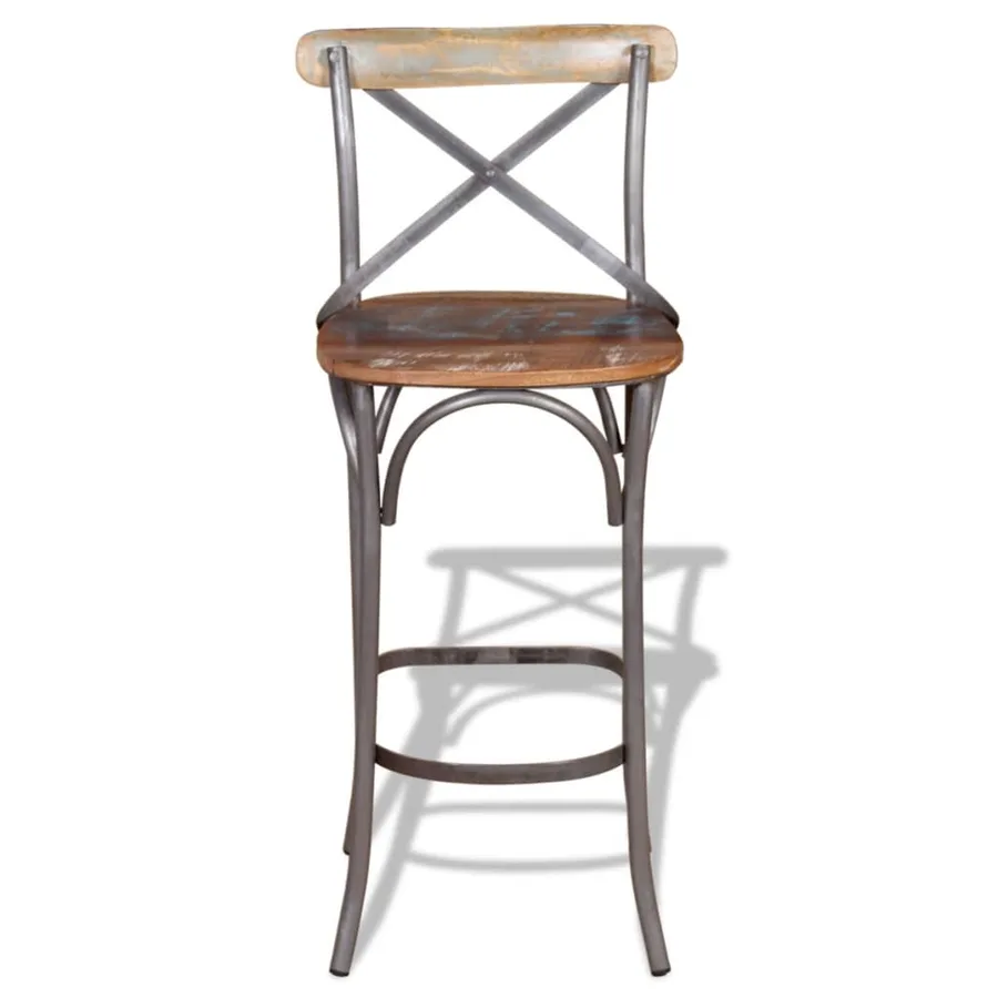 Tabouret de bar Bois de récupération massif - 6