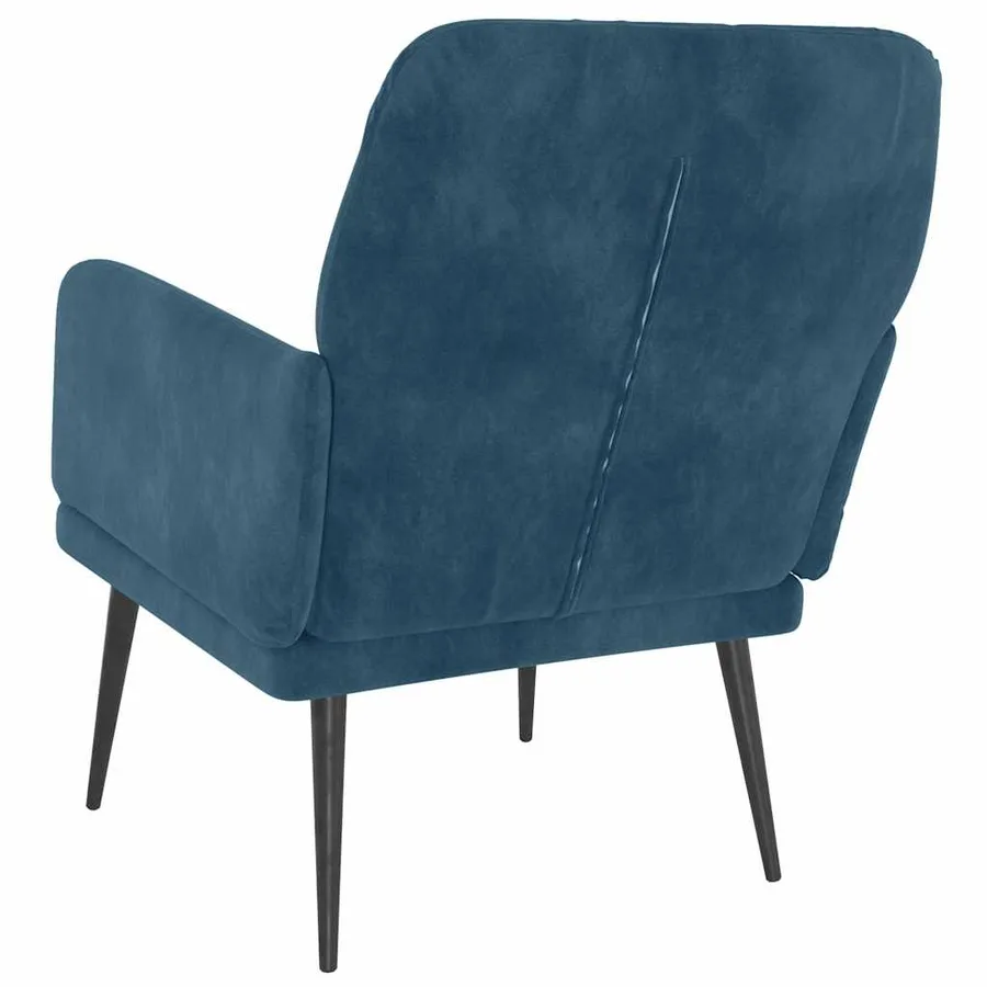 Fauteuil Bleu 62x79x79 cm Velours - 4
