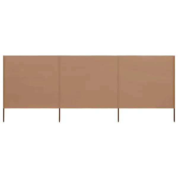 Paravent 3 panneaux Tissu 400 x 80 cm Taupe