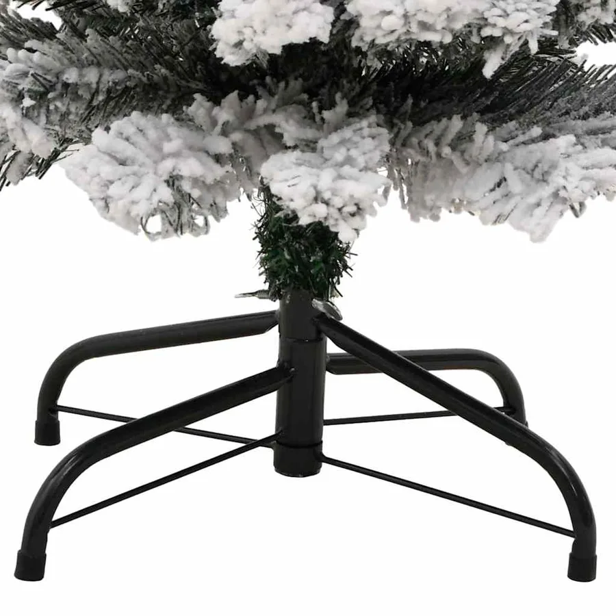 Sapin de Noël artificiel mince flocon de neige vert 120 cm PVC - 6