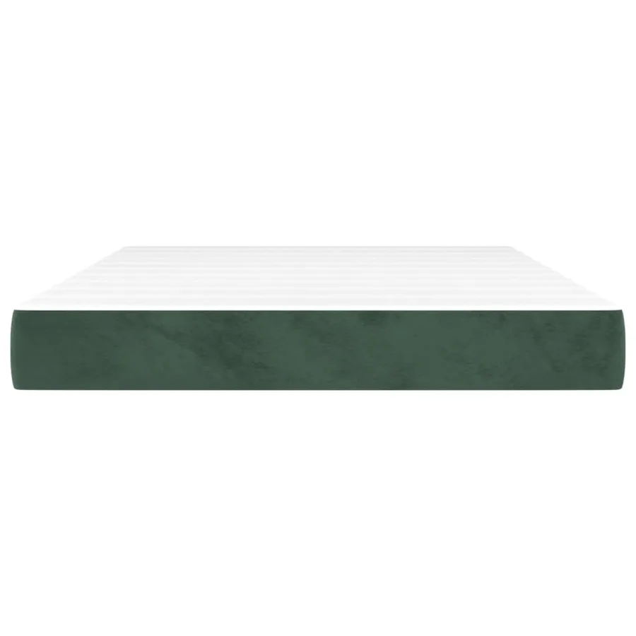 Matelas de lit à ressorts ensachés fermeté moyenne Vert foncé 140x200x20 cm - 3