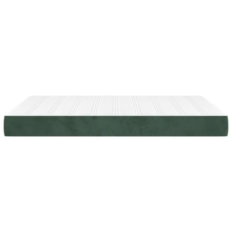 Matelas de lit à ressorts ensachés fermeté moyenne Vert foncé 140x200x20 cm - 4