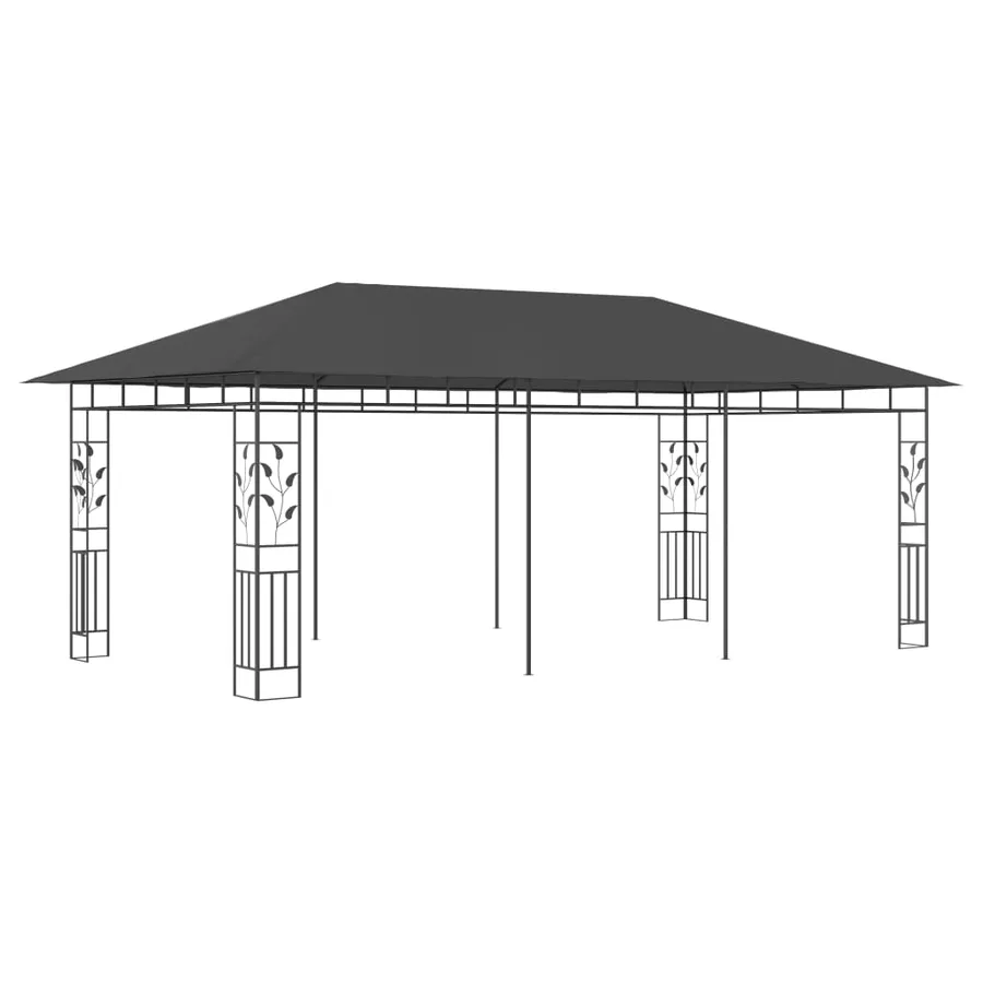 Belvédère avec moustiquaire 6x3x2,73 m Anthracite - 2