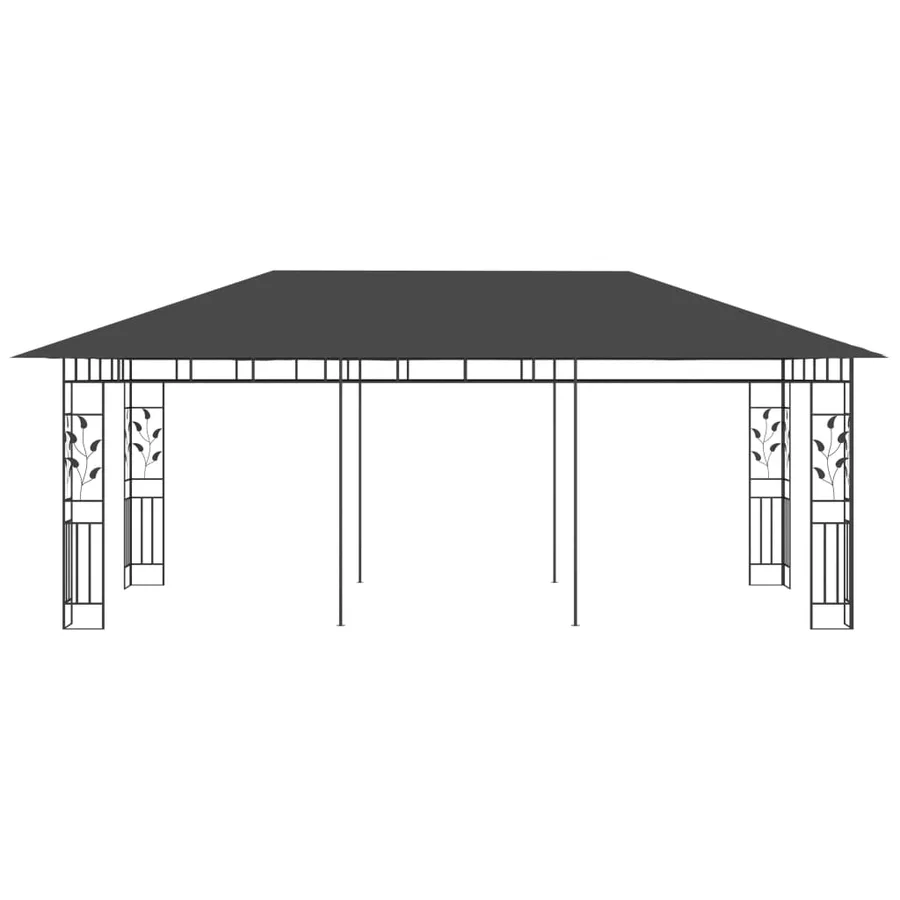 Belvédère avec moustiquaire 6x3x2,73 m Anthracite - 3