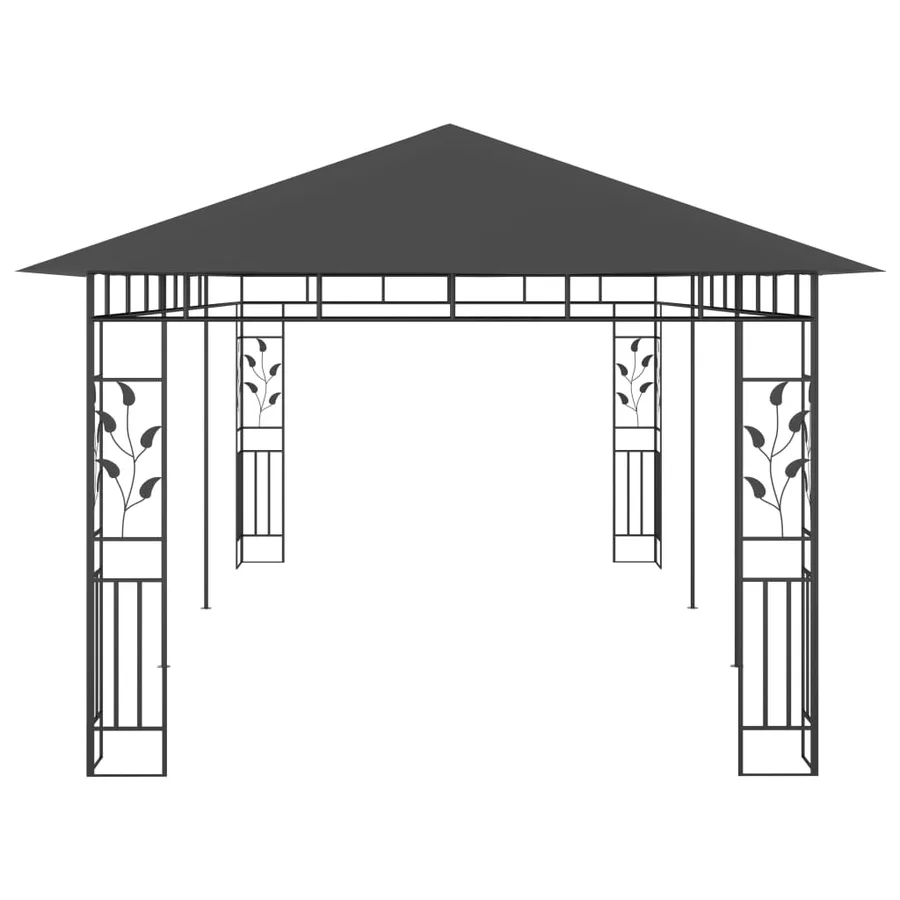 Belvédère avec moustiquaire 6x3x2,73 m Anthracite - 4