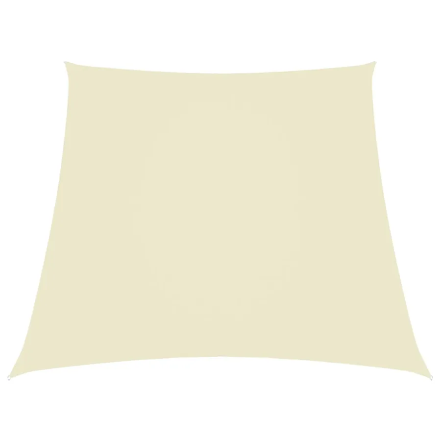 Voile de parasol Tissu Oxford trapèze 2/4x3 m Crème