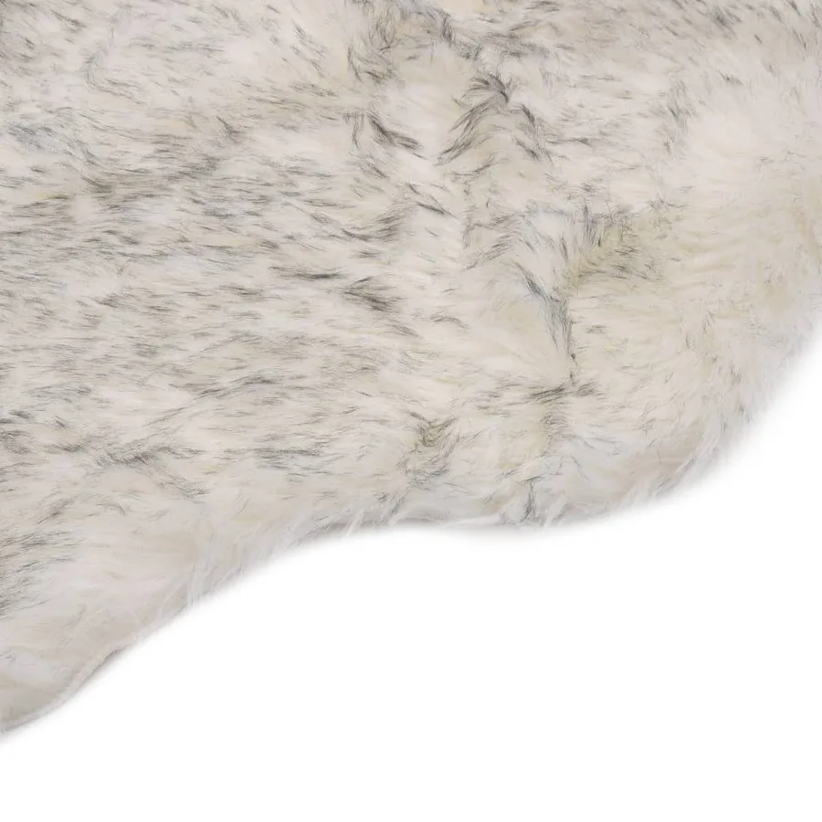 Tapis 60 x 90 cm Peau de mouton synthétique Mélange de gris - 2