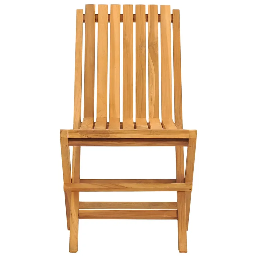 Chaises de jardin pliantes lot de 4 47x47x89cm bois massif teck - 3
