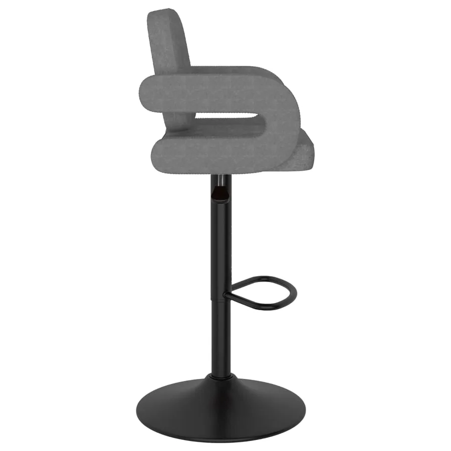 Tabourets de bar lot de 2 gris clair tissu - 4