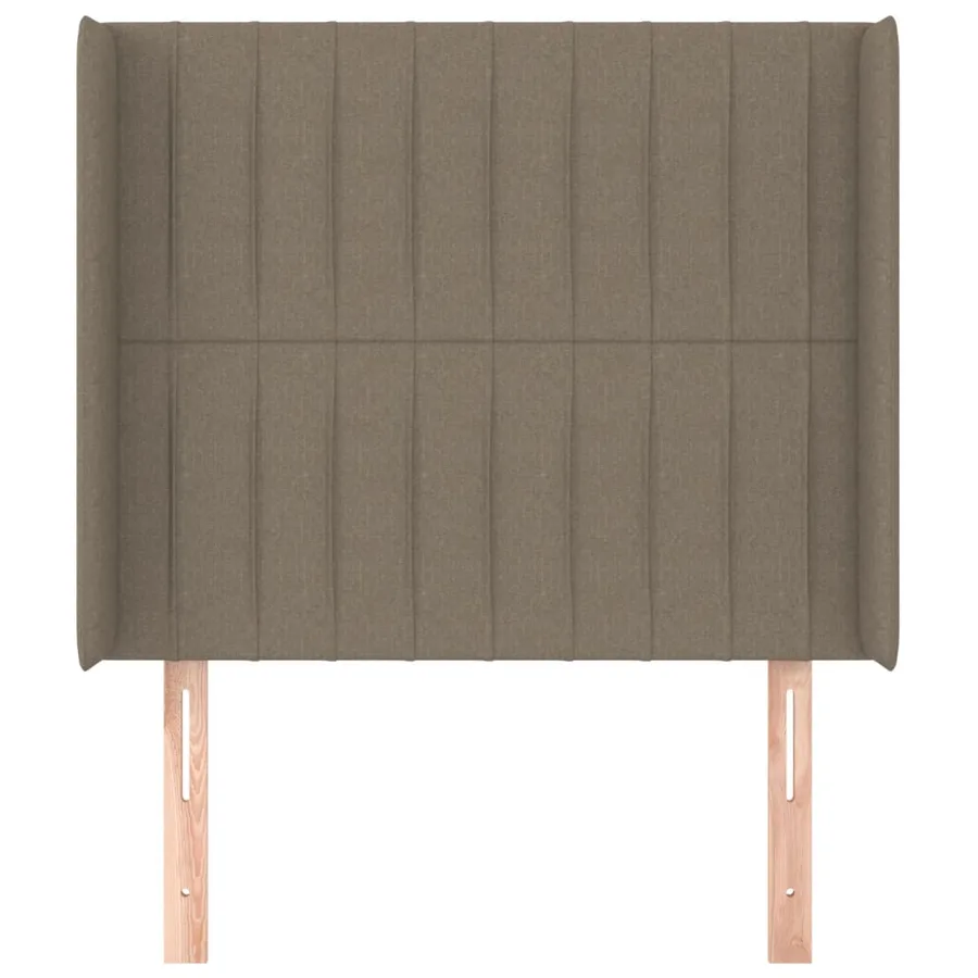 Tête de lit avec oreilles Taupe 93x16x118/128 cm Tissu - 3