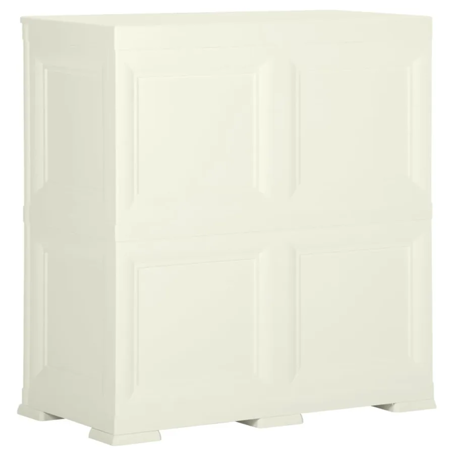 Armoire plastique 79x43x85,5 cm design bois glace à la vanille - 4