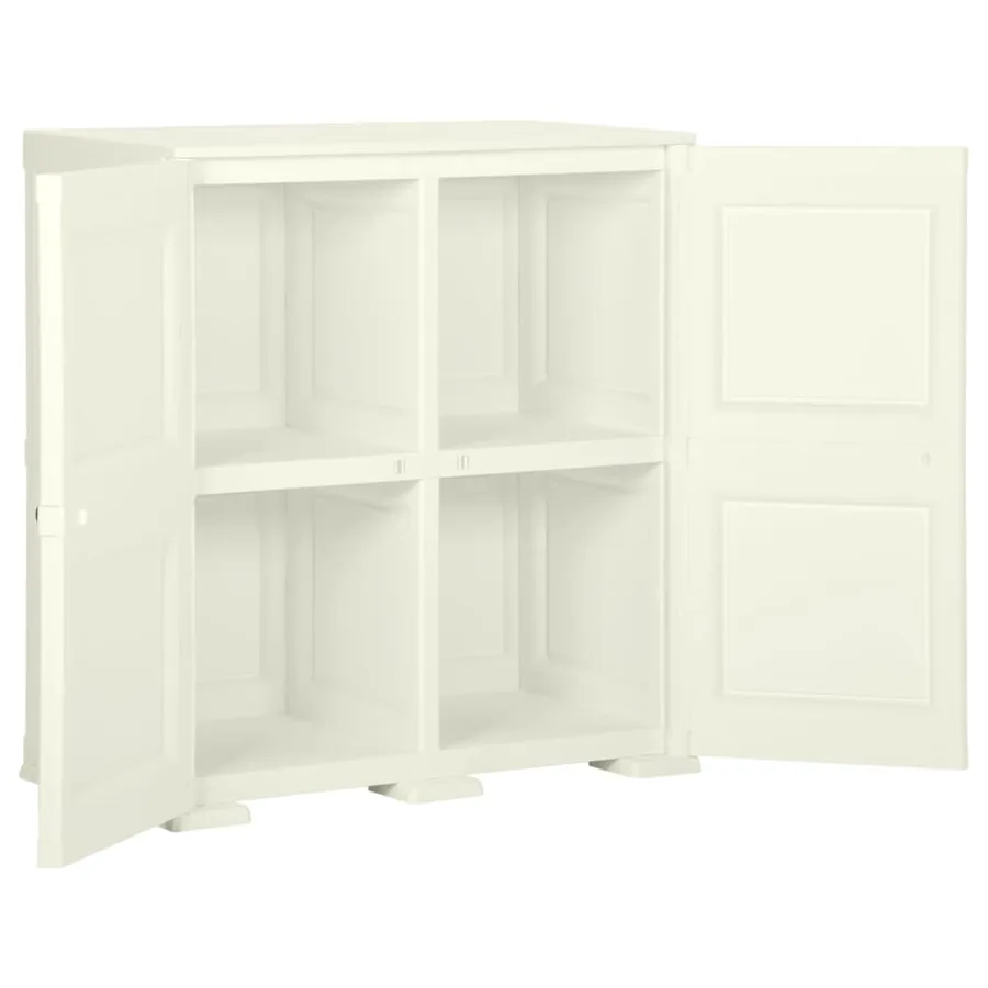 Armoire plastique 79x43x85,5 cm design bois glace à la vanille - 5