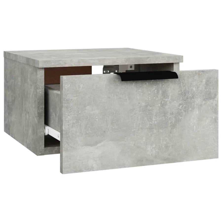 Table de chevet murale Gris béton 34x30x20 cm - 5