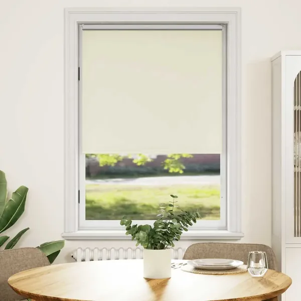Store enrouleur occultant 104,4 x 175 cm, largeur du tissu 100 cm, blanc cassé