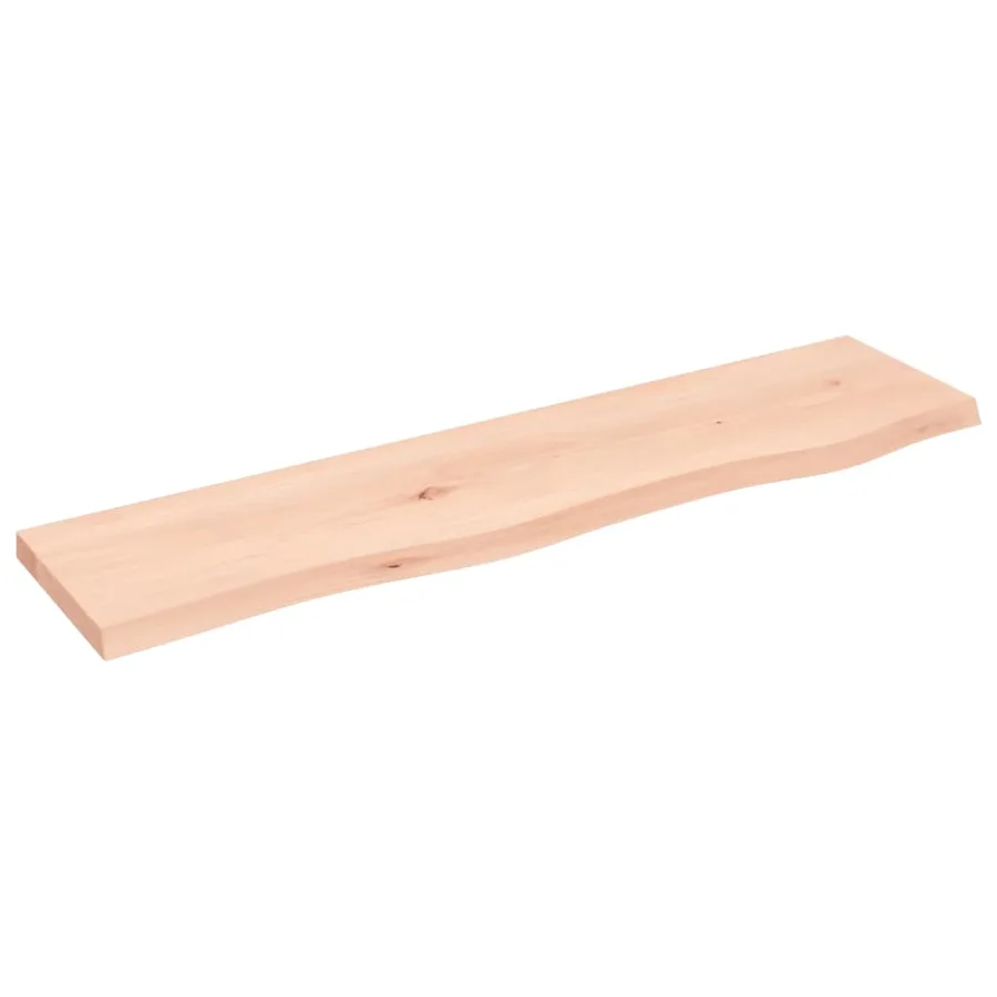 Étagère murale 80x20x2 cm bois de chêne massif non traité - 2