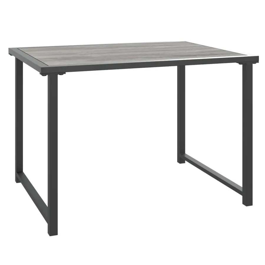 Table de jardin anthracite 55x40x37 cm acier - 2