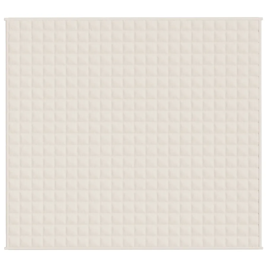 Couverture lestée Crème clair 200x220 cm 13 kg Tissu - 3