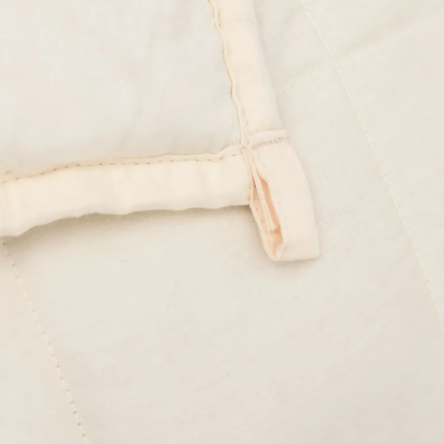 Couverture lestée Crème clair 200x220 cm 13 kg Tissu - 5