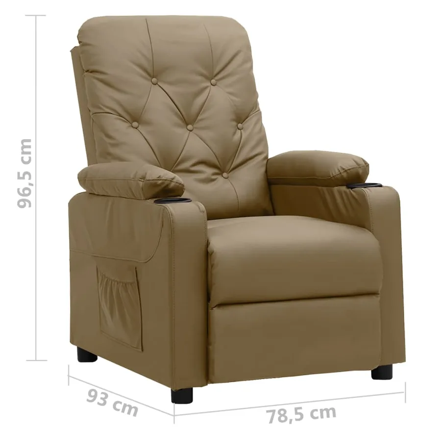 Fauteuil inclinable Cappuccino Similicuir - 8