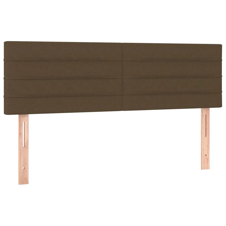 Tête de lit à LED Marron Foncé 144x5x78/88 cm Tissu - 4