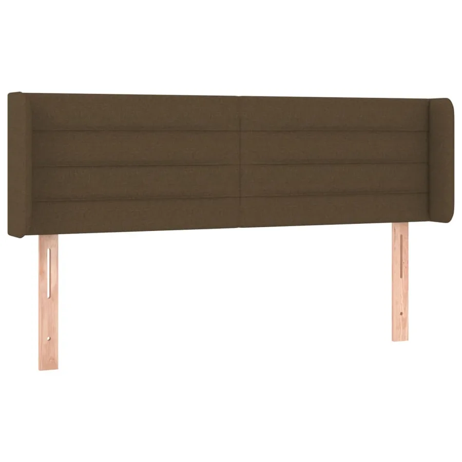 Tête de lit à LED Marron foncé 147x16x78/88 cm Tissu - 3