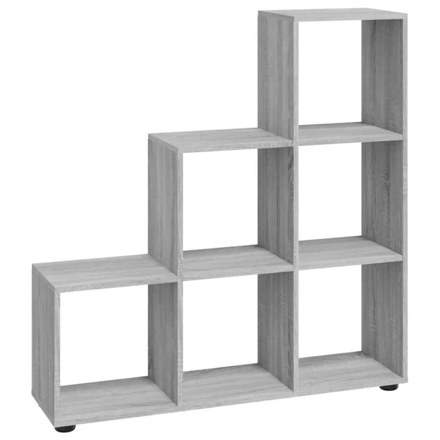 Bibliothèque escalier Sonoma gris 107 cm Bois d'ingénierie - 2