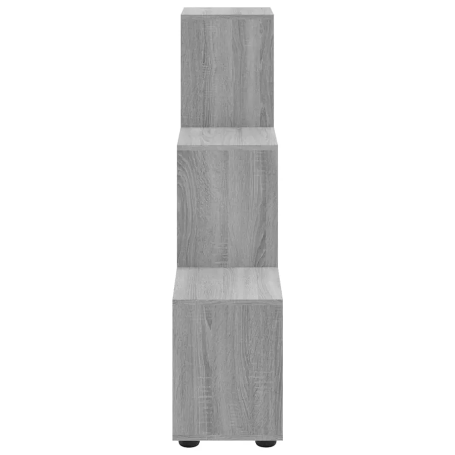 Bibliothèque escalier Sonoma gris 107 cm Bois d'ingénierie - 5