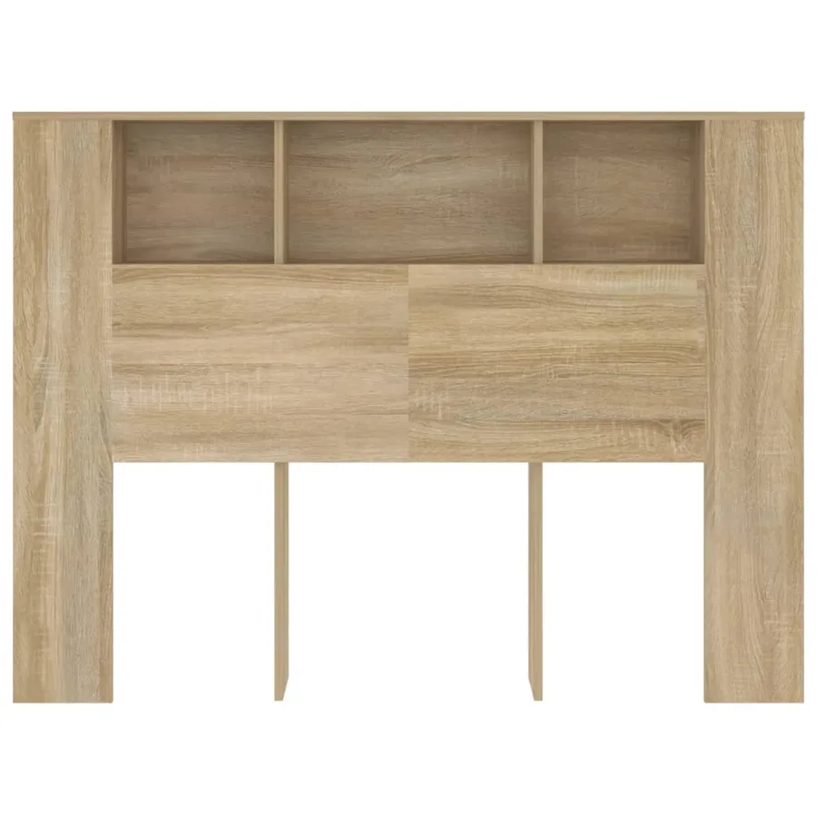 Armoire de tête de lit Chêne sonoma 140x18,5x104,5 cm - 3