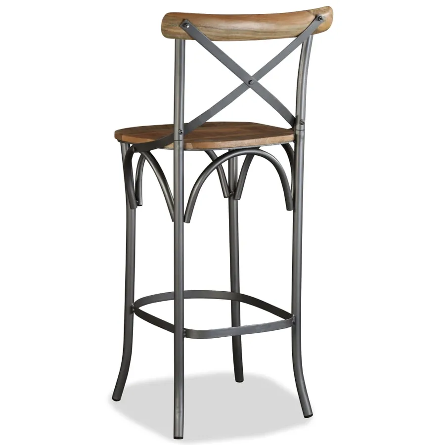 Tabouret de bar Bois de manguier massif - 3
