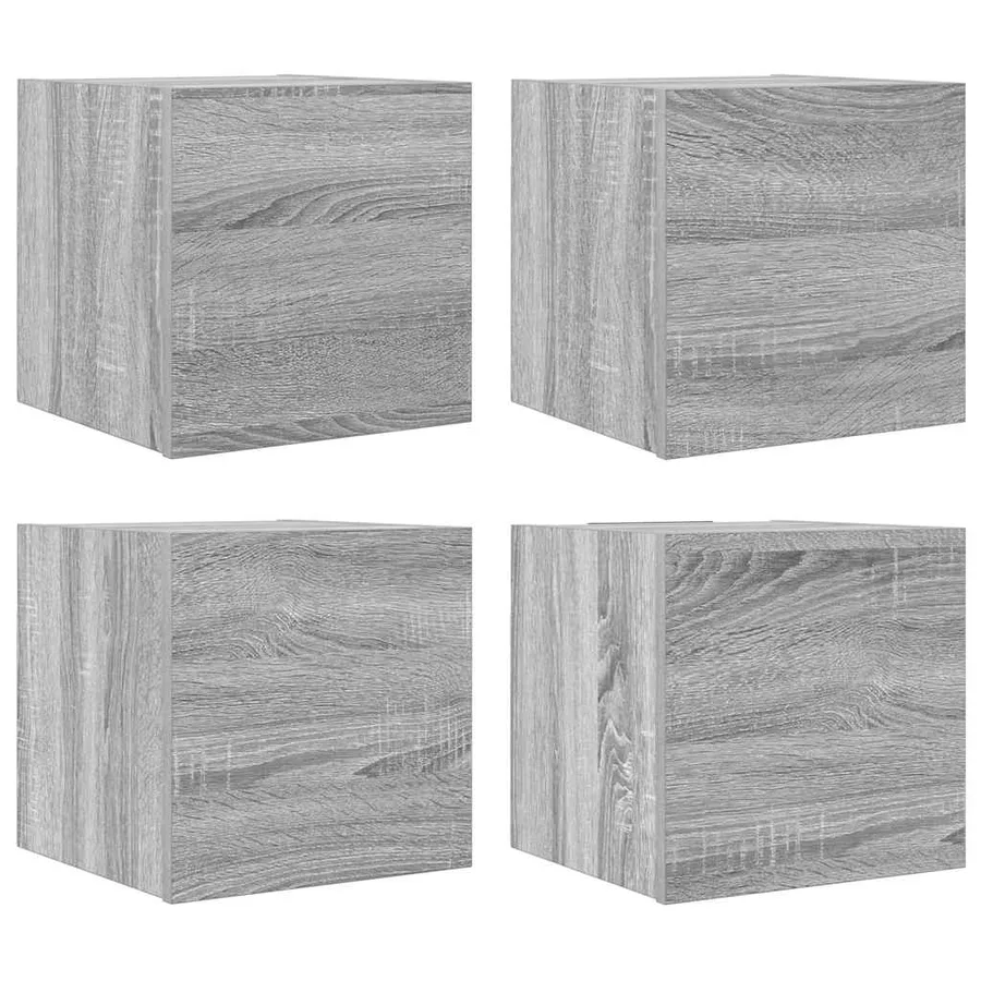 Meubles TV muraux 4 pcs Sonoma gris 30,5x30x30 cm - 2